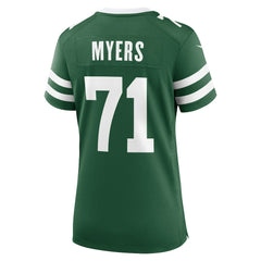Josh Myers New York Jets Women's Game Jersey - Legacy Green Jerseys