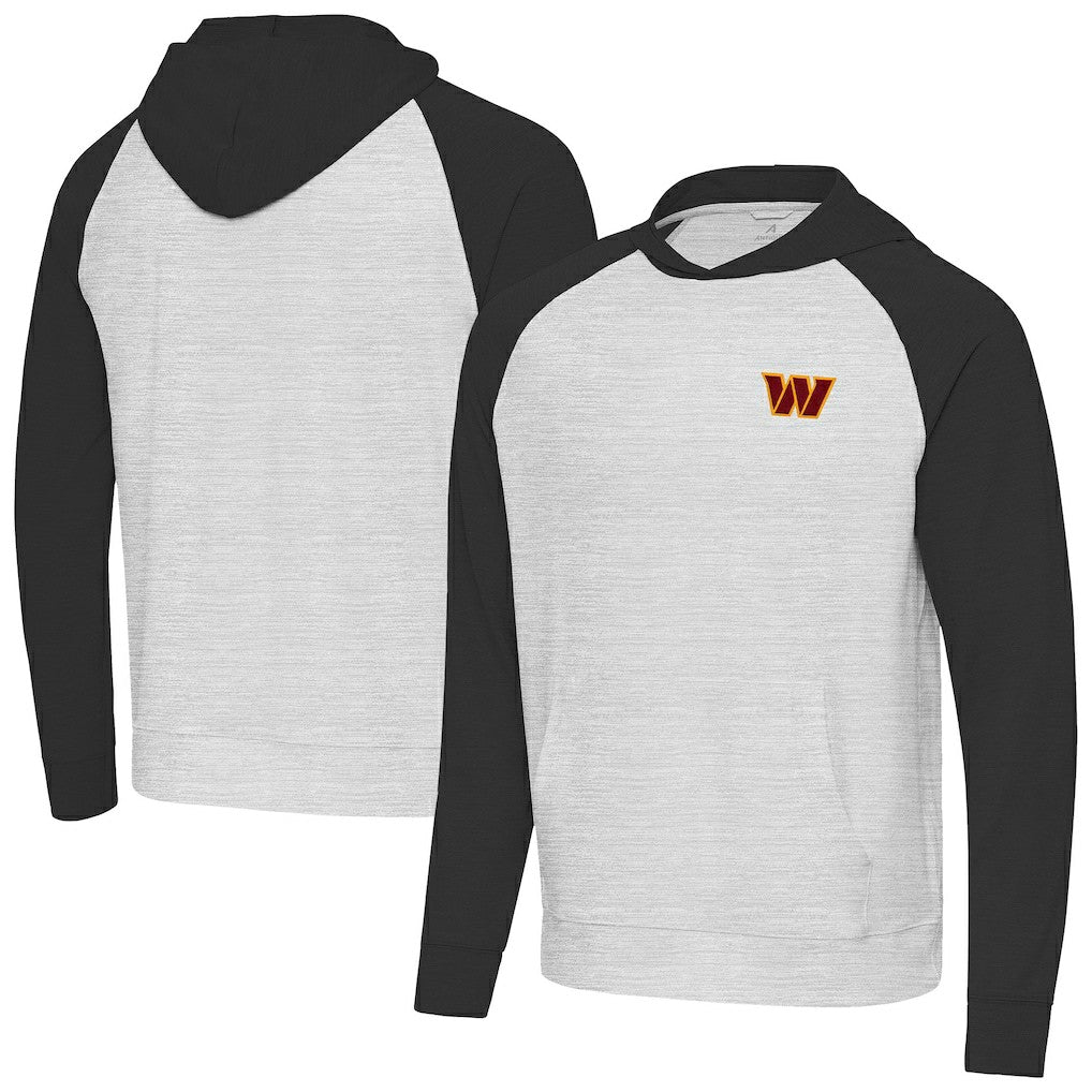 Washington Commanders Antigua Urgent Pullover Hoodie - Heather Gray/Black Hoodies