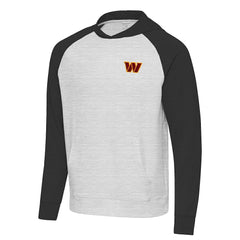 Washington Commanders Antigua Urgent Pullover Hoodie - Heather Gray/Black Hoodies