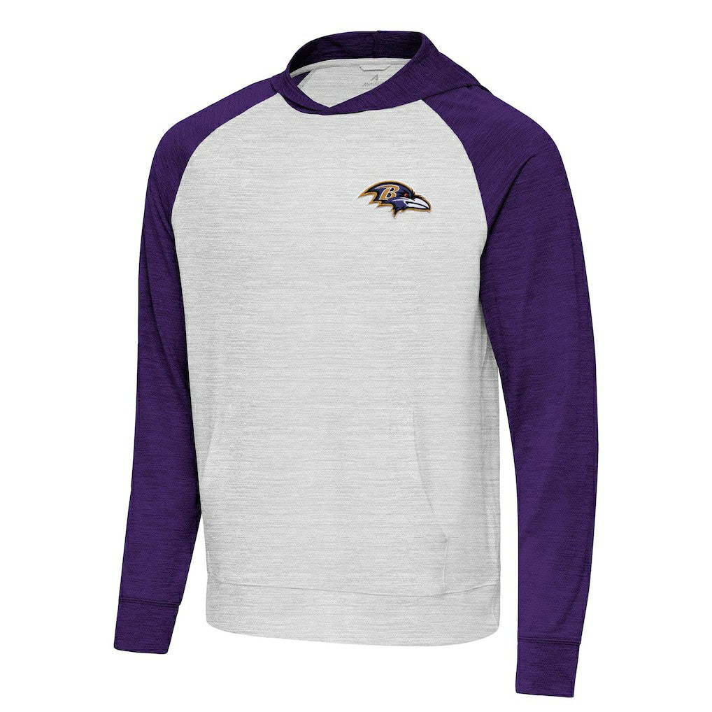 Baltimore Ravens Antigua Urgent Pullover Hoodie - Purple/Gray Hoodies