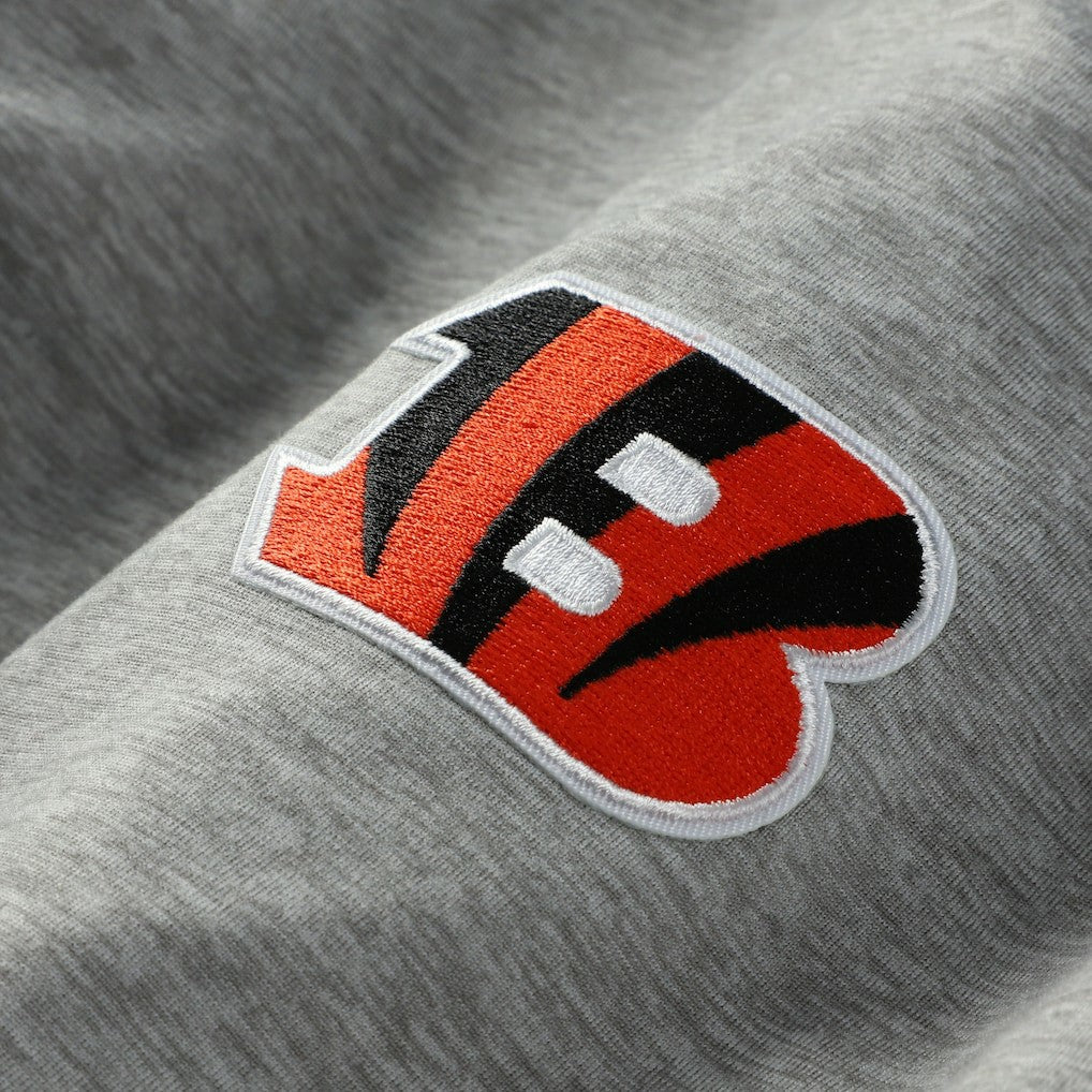 Cincinnati Bengals Antigua Urgent Pullover Hoodie - Heather Gray/Black Hoodies
