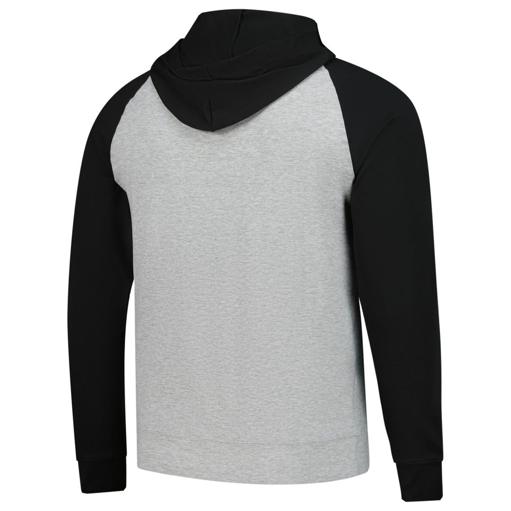 Detroit Lions Antigua Urgent Pullover Hoodie - Heather Gray/Black Hoodies