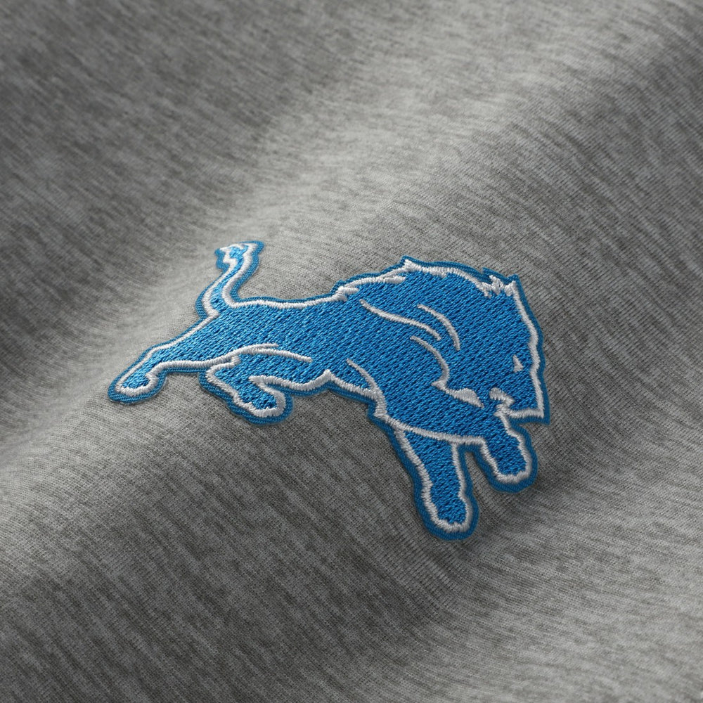 Detroit Lions Antigua Urgent Pullover Hoodie - Heather Gray/Black Hoodies