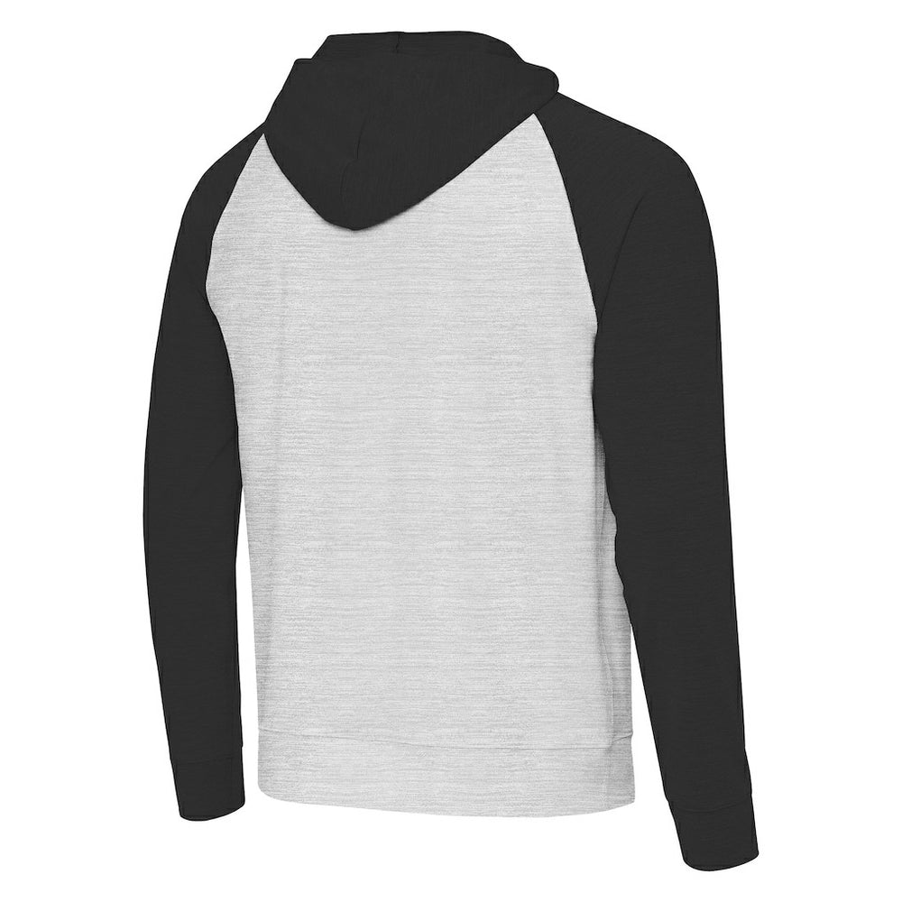 Philadelphia Eagles Antigua Urgent Pullover Hoodie - Black/Heather Gray Hoodies