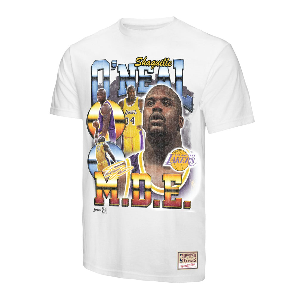 Shaquille O'Neal Los Angeles Lakers Commemorative Collage T-Shirt White - Mitchell & Ness