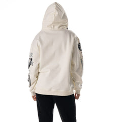 Las Vegas Raiders The Wild Collective Unisex Stacked Graphic Sleeve Fleece Hoodie - Cream Hoodies