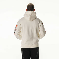 Chicago Bears The Wild Collective Unisex Stacked Graphic Sleeve Fleece Hoodie - Cream Hoodies