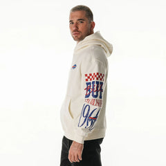 Buffalo Bills The Wild Collective Unisex Stacked Graphic Sleeve Fleece Hoodie - Cream Hoodies