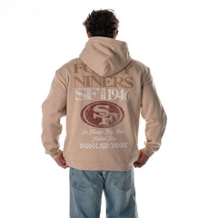 San Francisco 49ers The Wild Collective Unisex Oversized Graphic Fleece Hoodie - Tan Hoodies
