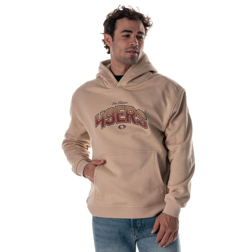 San Francisco 49ers The Wild Collective Unisex Oversized Graphic Fleece Hoodie - Tan Hoodies
