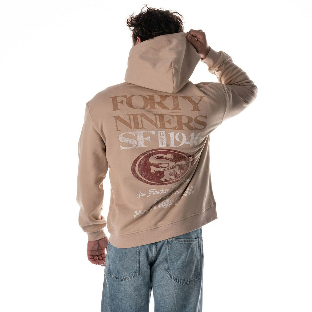 San Francisco 49ers The Wild Collective Unisex Oversized Graphic Fleece Hoodie - Tan Hoodies