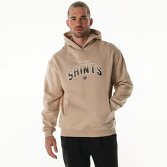 New Orleans Saints The Wild Collective Unisex Oversized Graphic Fleece Hoodie - Tan Hoodies