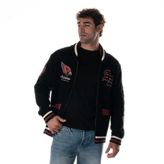 Arizona Cardinals The Wild Collective Unisex Jacquard Full-Zip Sweater - Black