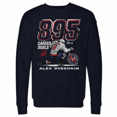 Alexander Ovechkin Washington Capitals 500 Level NHL All-Time Leading Goal Scorer Grunge Pullover Sweatshirt - Navy | US 203089729