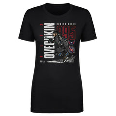 Alexander Ovechkin Washington Capitals 500 Level Women's NHL All-Time Leading Goal Scorer Throwback T-Shirt - Black | US 203089758