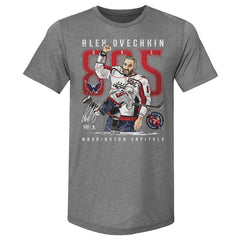 Alexander Ovechkin Washington Capitals 500 Level NHL All-Time Leading Goal Scorer Tri-Blend The Shot T-Shirt - Gray | US 203089766