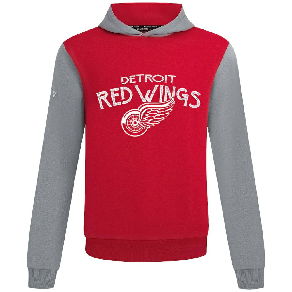 Detroit Red Wings Levelwear Ultimate Mission Pullover Hoodie - Red/Gray | US 203091694