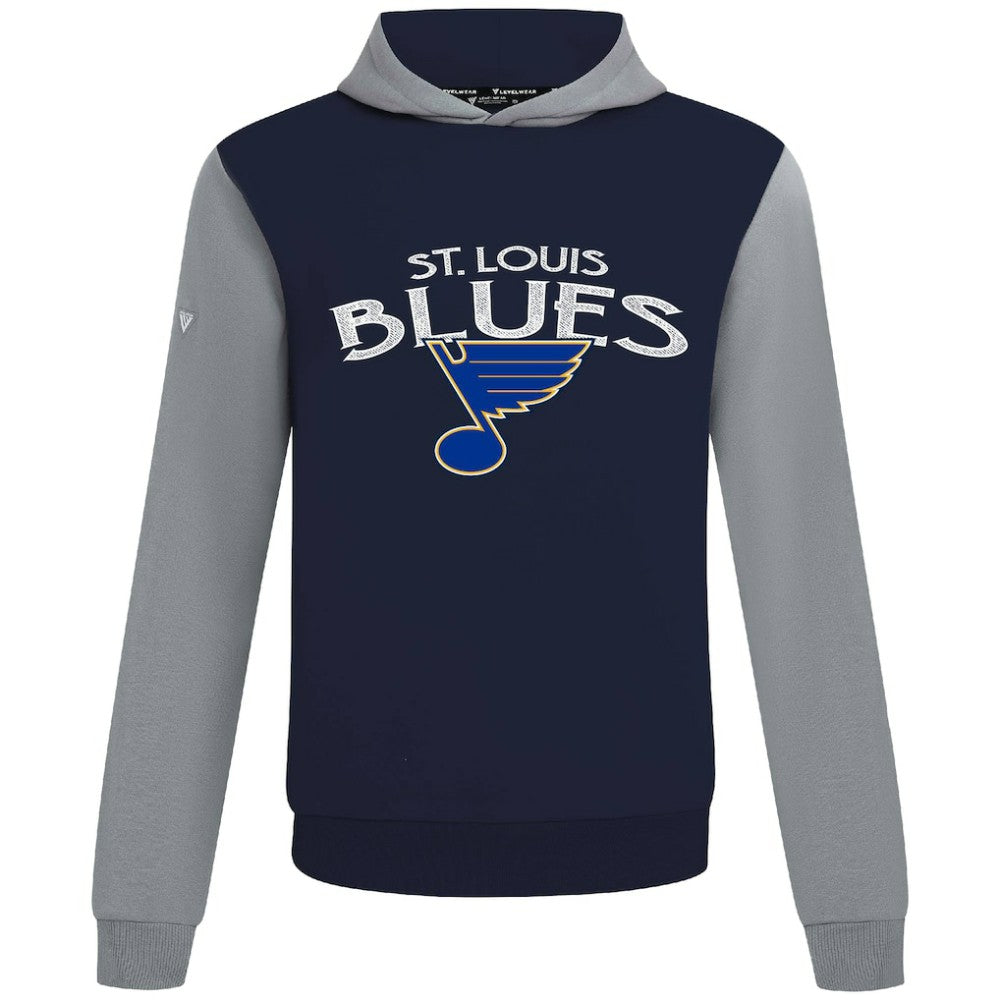 St. Louis Blues Levelwear Ultimate Mission Pullover Hoodie - Navy/Gray | US 203091705