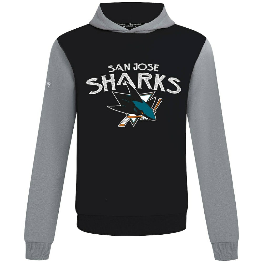 San Jose Sharks Levelwear Ultimate Mission Pullover Hoodie - Black/Gray | US 203091721