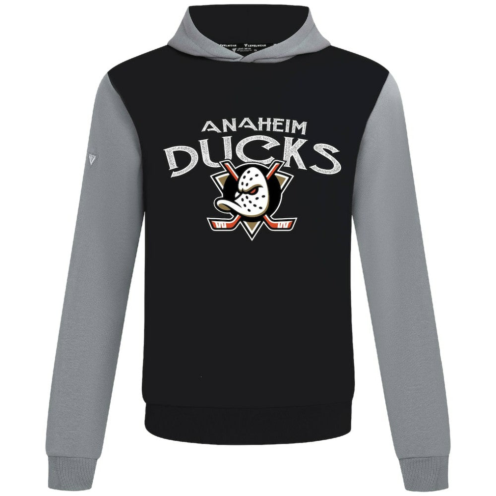 Anaheim Ducks Levelwear Ultimate Mission Pullover Hoodie - Black/Gray | US 203091728