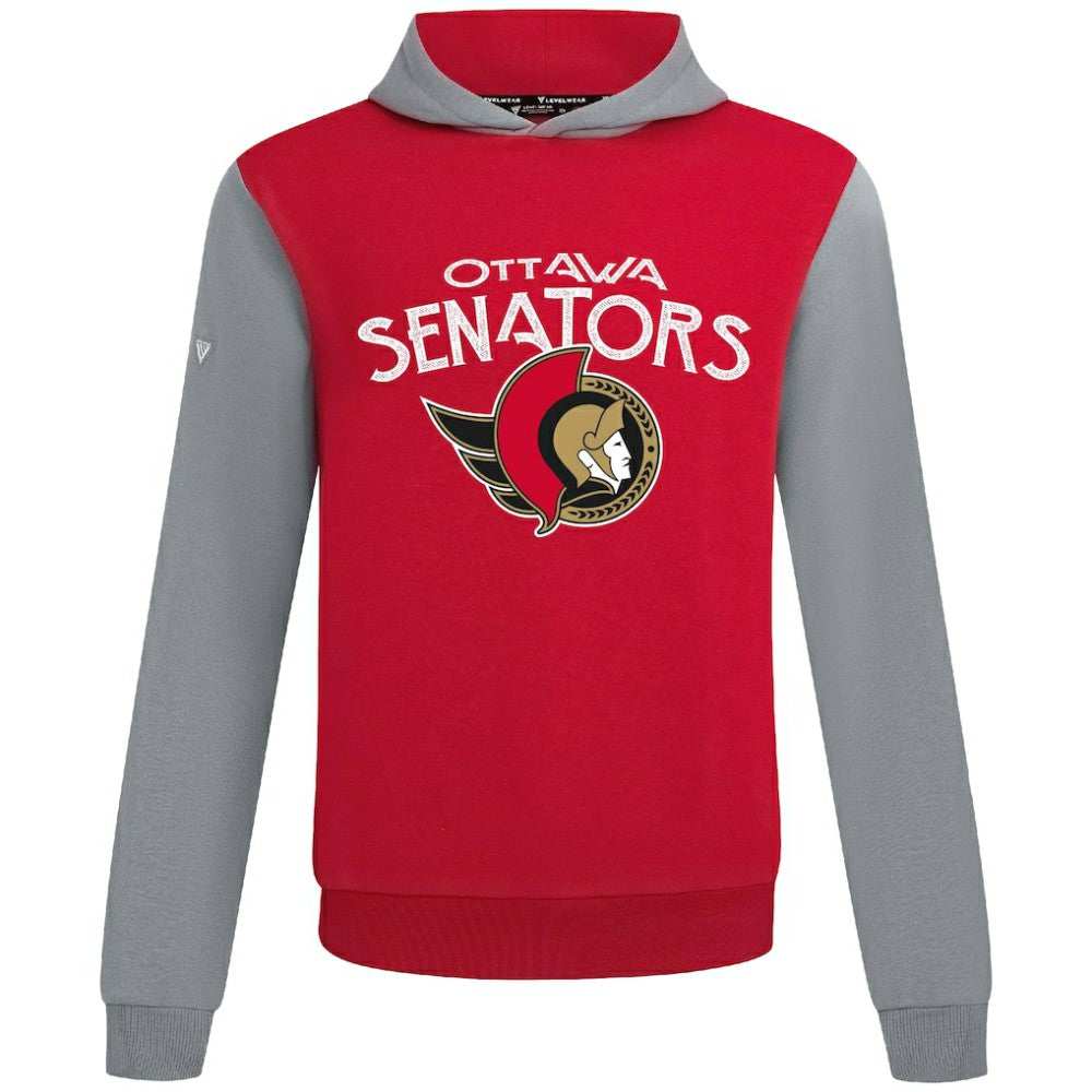 Ottawa Senators Levelwear Ultimate Mission Pullover Hoodie - Red/Gray | US 203091729