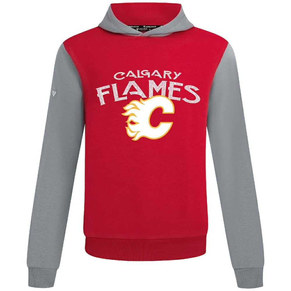 Calgary Flames Levelwear Ultimate Mission Pullover Hoodie - Red/Gray | US 203091732