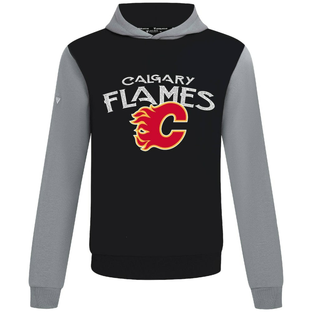 Calgary Flames Levelwear Ultimate Mission Pullover Hoodie - Black/Gray | US 203091734