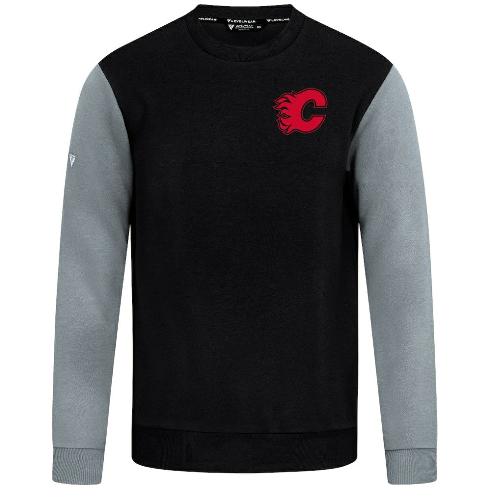 Calgary Flames Levelwear Ultimate Response Sweatshirt - Black/Gray | US 203091744