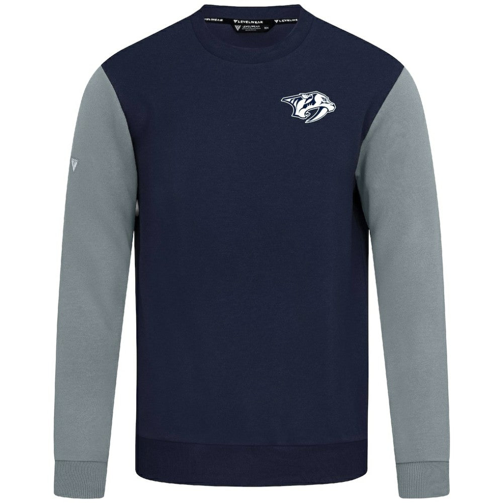 Nashville Predators Levelwear Ultimate Response Sweatshirt - Navy/Gray | US 203091763
