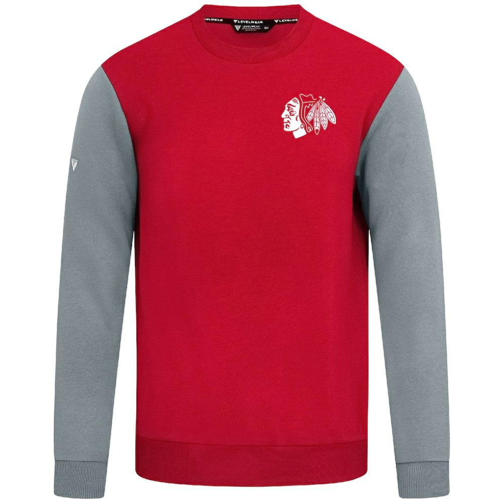 Chicago Blackhawks Levelwear Ultimate Response Sweatshirt - Red/Gray | US 203091770