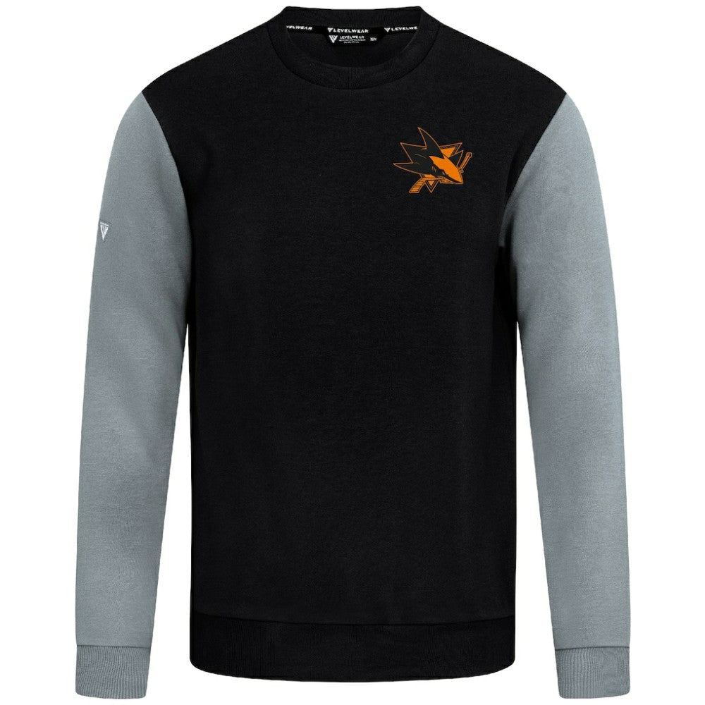 San Jose Sharks Levelwear Ultimate Response Sweatshirt - Black/Gray | US 203091777