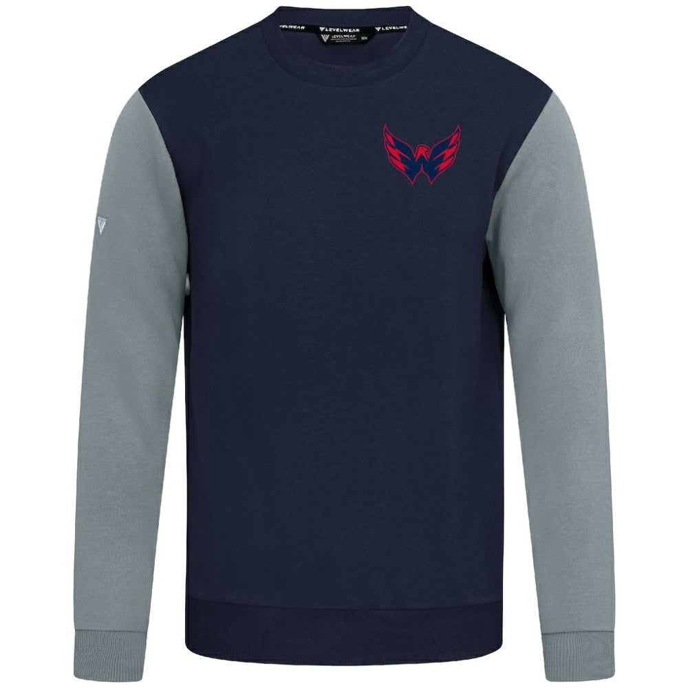 Washington Capitals Levelwear Ultimate Response Sweatshirt - Navy/Gray | US 203091785