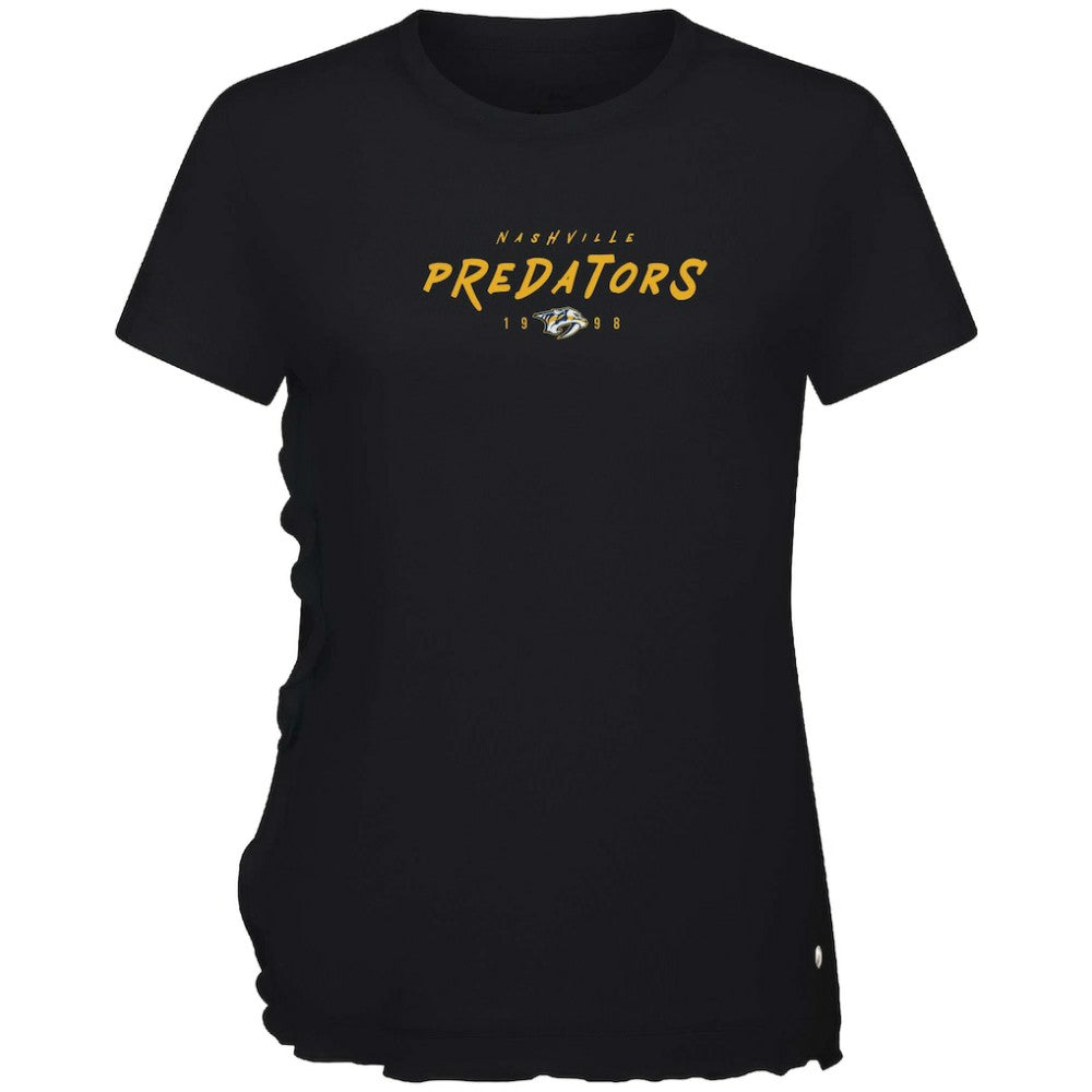 Nashville Predators Levelwear Women's Airflow Scratched T-Shirt - Black | US 203091802