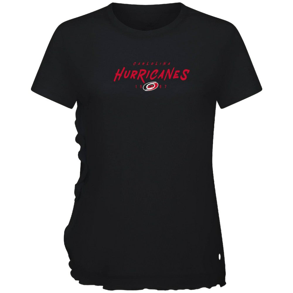 Carolina Hurricanes Levelwear Women's Airflow Scratched T-Shirt - Black | US 203091807