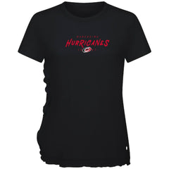 Carolina Hurricanes Levelwear Women's Airflow Scratched T-Shirt - Black | US 203091807