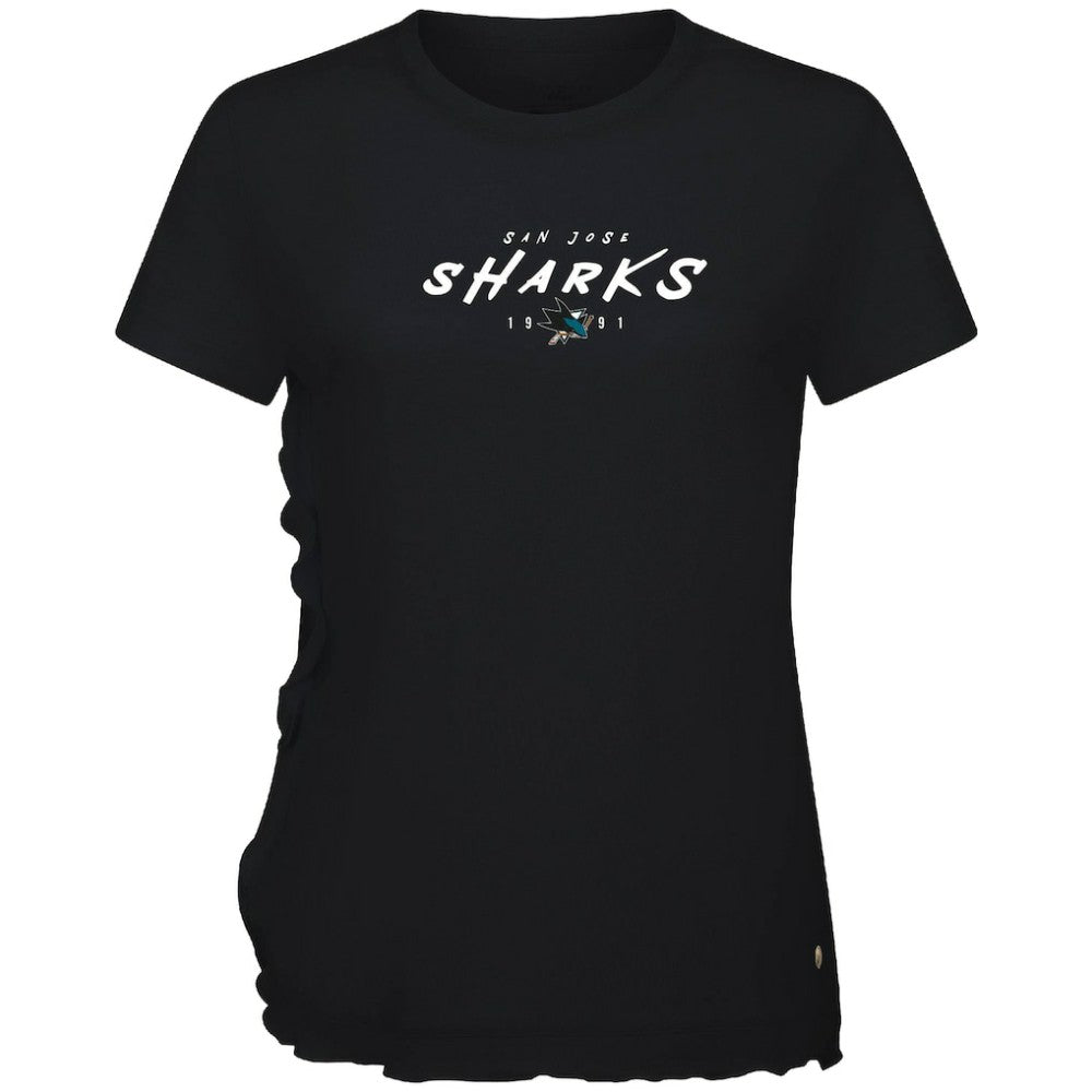 San Jose Sharks Levelwear Women's Airflow Scratched T-Shirt - Black | US 203091814