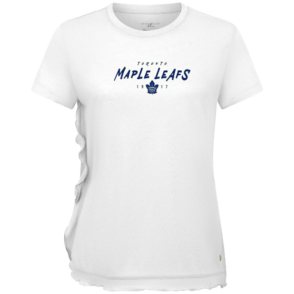 Toronto Maple Leafs Levelwear Women's Airflow Scratched T-Shirt - White | US 203091822