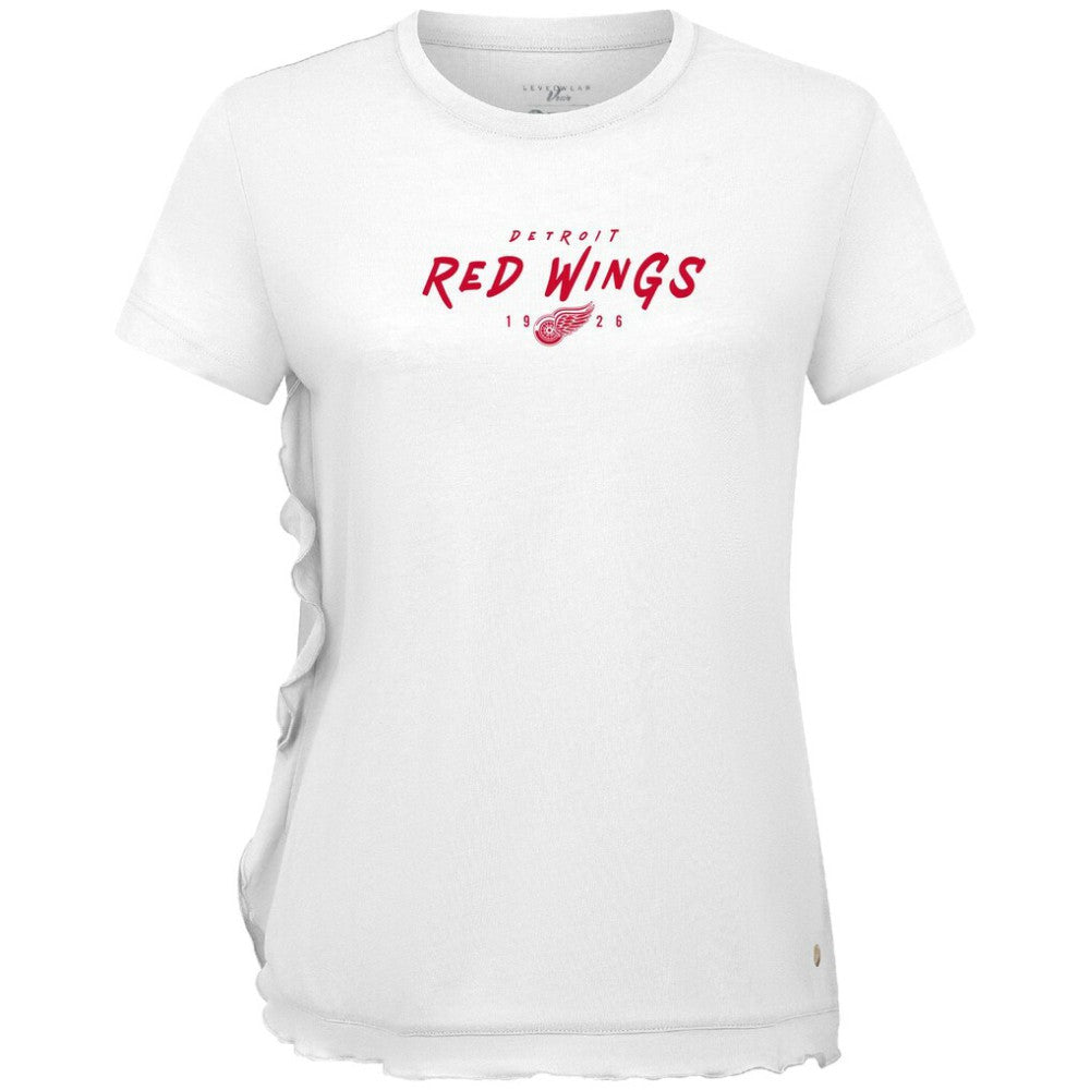 Detroit Red Wings Levelwear Women's Airflow Scratched T-Shirt - White | US 203091826