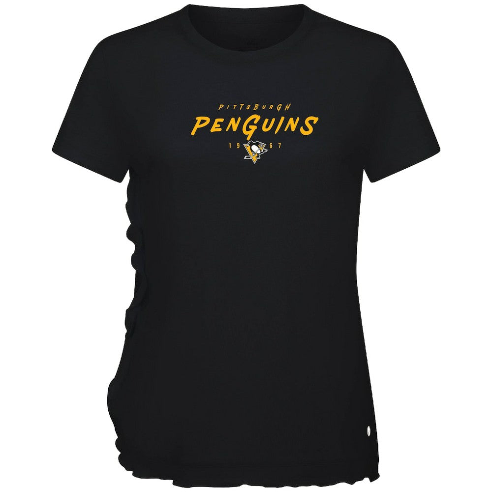 Pittsburgh Penguins Levelwear Women's Airflow Scratched T-Shirt - Black | US 203091829