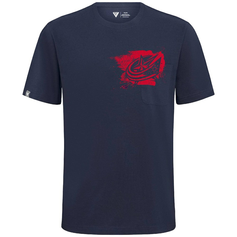 Columbus Blue Jackets Levelwear Focal Blasted T-Shirt - Navy | US 203091847