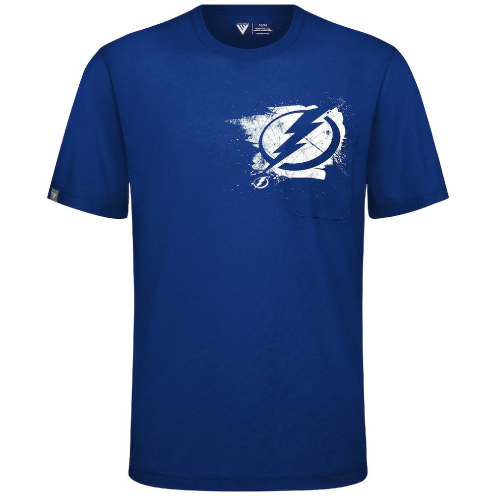 Tampa Bay Lightning Levelwear Focal Blasted T-Shirt - Royal | US 203091850