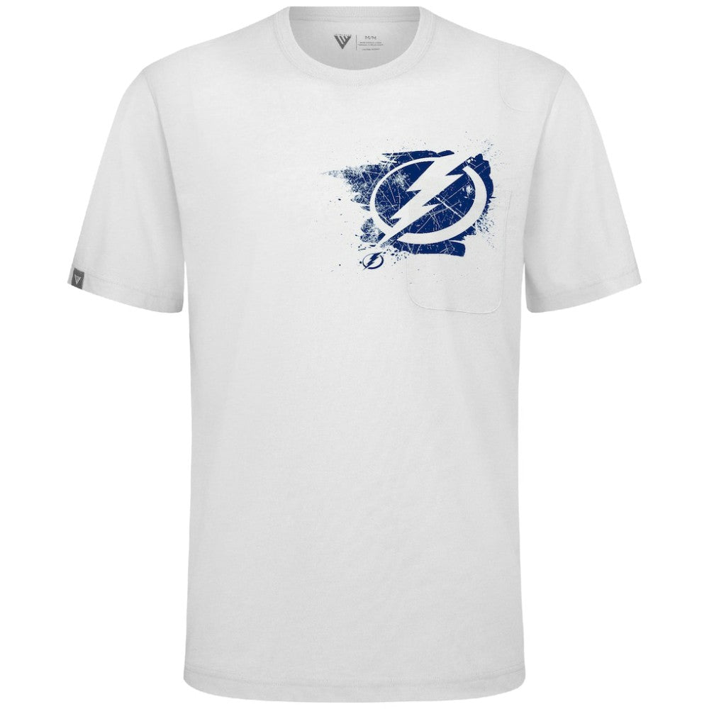 Tampa Bay Lightning Levelwear Focal Blasted T-Shirt - White | US 203091868