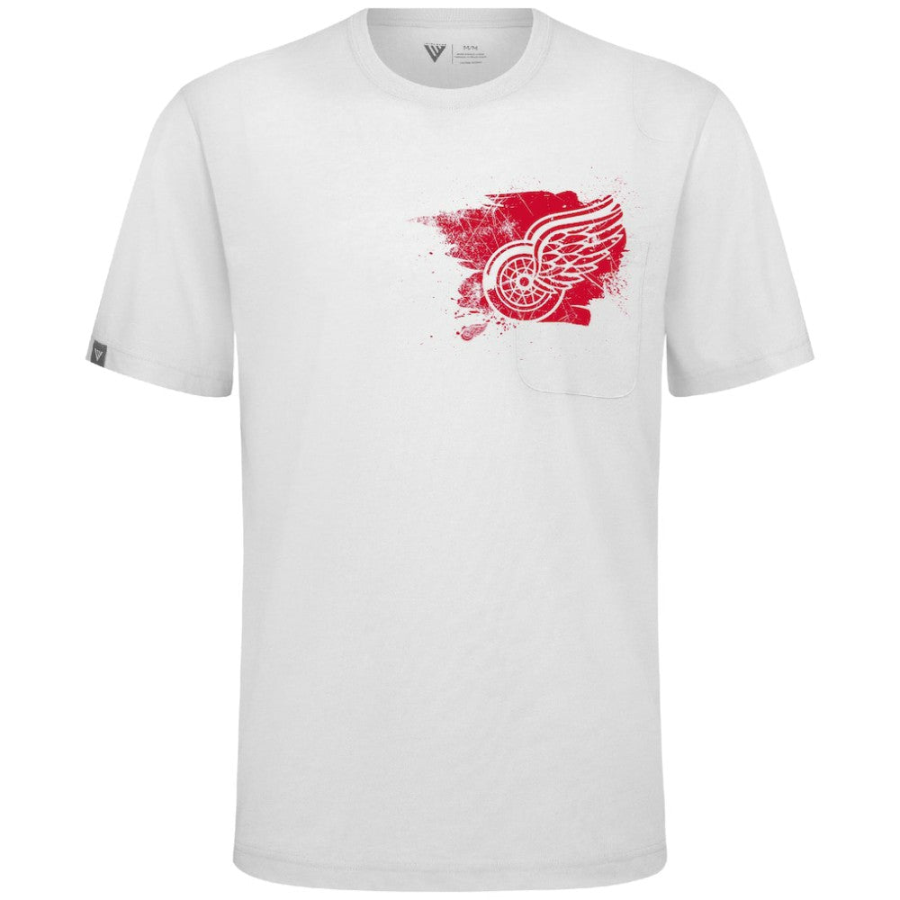 Detroit Red Wings Levelwear Focal Blasted T-Shirt - White | US 203091873