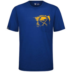 Buffalo Sabres Levelwear Focal Blasted T-Shirt - Royal | US 203091878