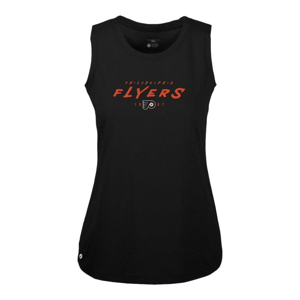 Philadelphia Flyers Levelwear Women's Macy Scratched Tank Top - Black | US 203091895