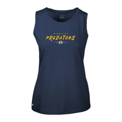 Nashville Predators Levelwear Women's Macy Scratched Tank Top - Navy | US 203091901