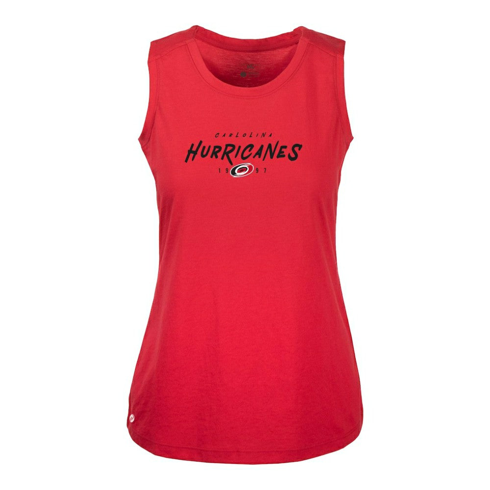 Carolina Hurricanes Levelwear Women's Macy Scratched Tank Top - Red | US 203091909