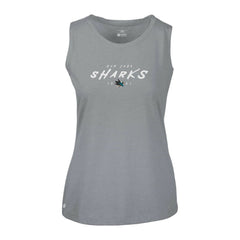 San Jose Sharks Levelwear Women's Macy Scratched Tank Top - Gray | US 203091921