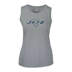 Winnipeg Jets Levelwear Women's Macy Scratched Tank Top - Gray | US 203091923