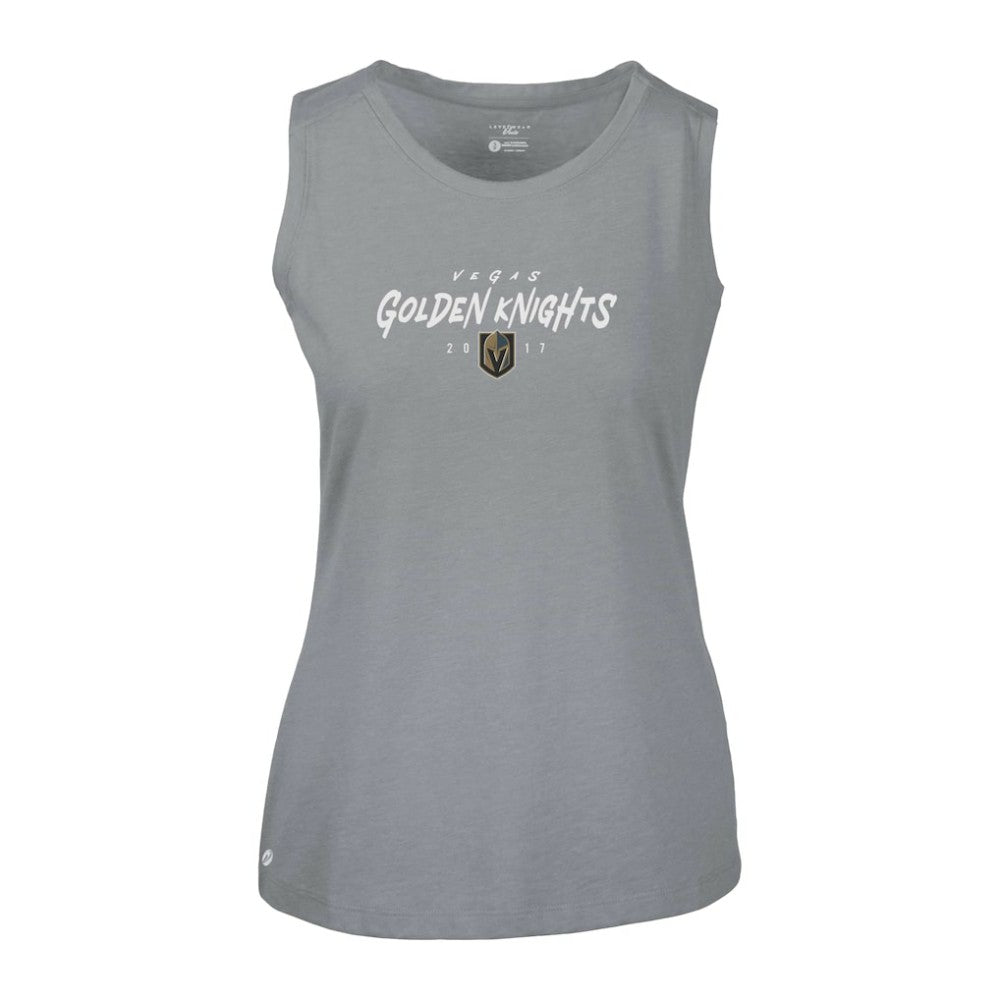 Vegas Golden Knights Levelwear Women's Macy Scratched Tank Top - Gray | US 203091925